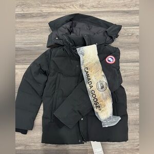 Canada Goose Black Parka with Fur Trim